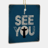 Christlich beobachtet Jesus dich, Jesus, ich sehe  Keramikornament (Rechts)
