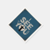 Christlich beobachtet Jesus dich, Jesus, ich sehe Serviette (Ecke)