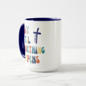 Christlich beten bis etwas passiert Retro Tasse (Vorderseite Links)