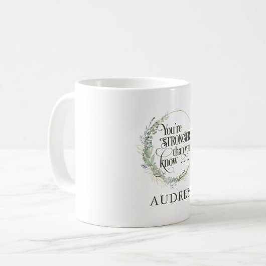 Christlich/Bibelklassische Runde Kaffeetasse (Vorderseite Links)