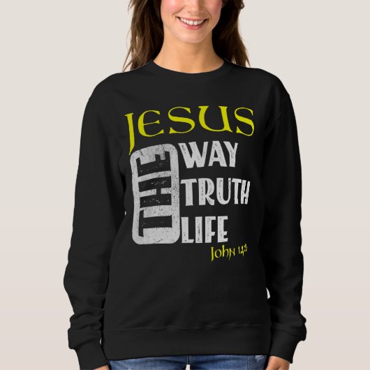 Christlich Bibelverse John 146 1 Sweatshirt (Vorderseite)