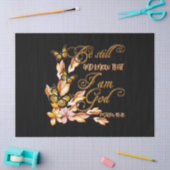 Christlich Bibelverse Psalm 46:10 Blume Schmetterl Seidenpapier (Basteln)