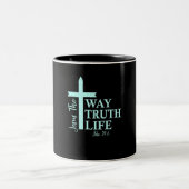 Christlich Bible Verse John Zweifarbige Tasse (Mittel)
