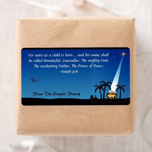 Christlich Bible Verse Weihnachtsgeschenk Tag (Insitu)