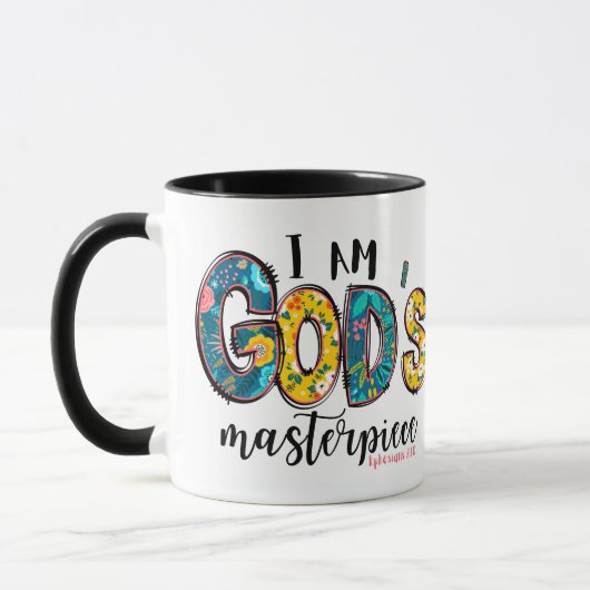 Christlich bin ich Gottes Meisterwerk Name hinzufü Tasse (Links)