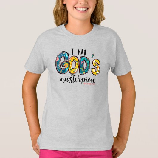 Christlich bin ich Gottes Meisterwerk  T-Shirt (Vorderseite)