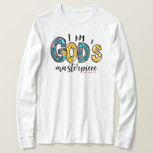 Christlich bin ich Gottes Meisterwerk  T-Shirt (Design vorne)