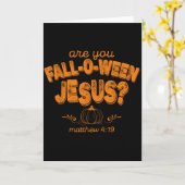 Christlich Bist Du Fall-o-ween Jesus-Kürbis-Verse Karte (Gelbe Blume)