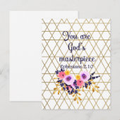 Christlich bist du Gottes Meisterschaftsschrift Postkarte (Vorne/Hinten)