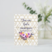 Christlich bist du Gottes Meisterschaftsschrift Postkarte (Stehend Vorderseite)