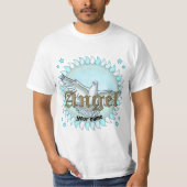 Christlich-Blauer Engel-Taube T-Shirt (Vorderseite)