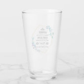 Christlich Blue Floral Wreath Glas (Rückseite)