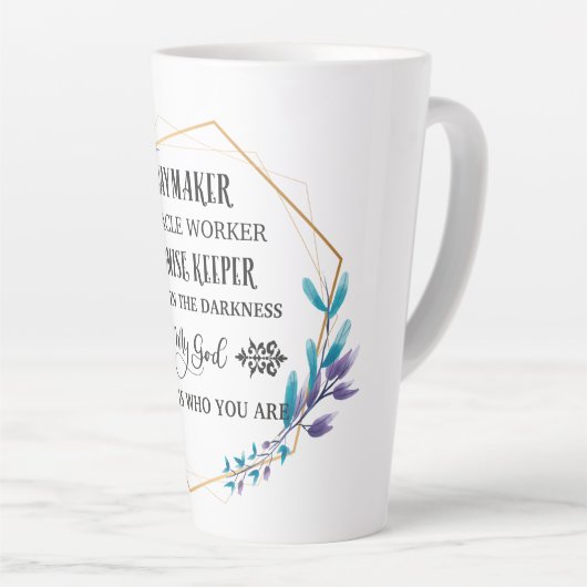 Christlich Blue Floral Wreath Milchtasse (Rechte Ecke)
