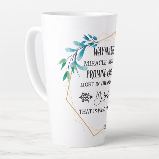 Christlich Blue Floral Wreath Milchtasse (Linke Ecke)