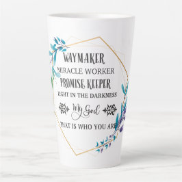 Christlich Blue Floral Wreath Milchtasse