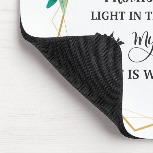 Christlich Blue Floral Wreath Mousepad (Ecke)