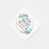 Christlich Blue Floral Wreath Serviette (Ecke)