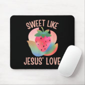Christlich Boho Strawberry Sweet like Jesus Liebe  Mousepad (Mit Mouse)