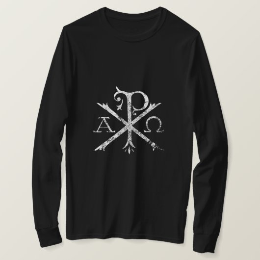 Christlich Chi Rho T - Shirt Labarum Christogram C (Design vorne)