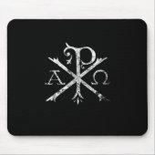 Christlich Chi Rho T - Shirt Labarum Christogram C Mousepad (Vorne)