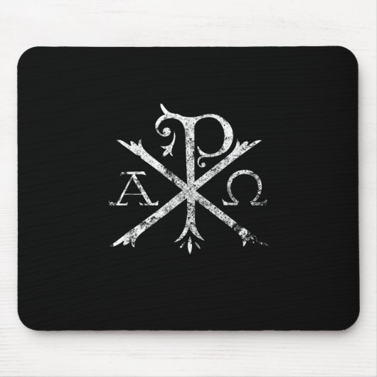 Christlich Chi Rho T - Shirt Labarum Christogram C Mousepad (Vorne)
