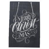 Christlich Christ Weihnachtskhalkboard-Kalligrafie Mittlere Geschenktüte (Rückseite)