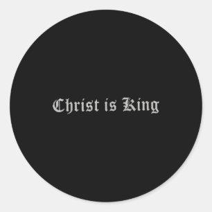 Christlich Christentum Christus ist König Jesus Ka Runder Aufkleber