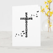 Christlich-Christentum-Schmetterlinge-Kreuz Karte (Gelbe Blume)