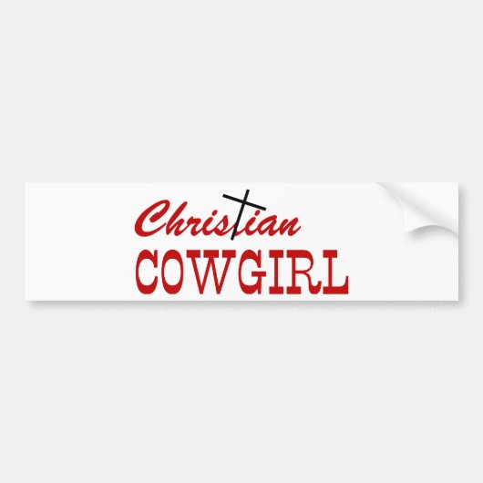 Christlich Cowgirl Autoaufkleber (Vorne)