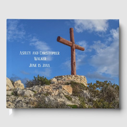 Christlich Cross Wedding Gästebuch (Vorderseite)