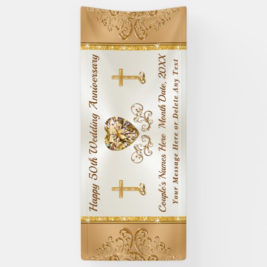 CHRISTLICH Custom, Happy 50th Anniversary Banner (Vertikal)