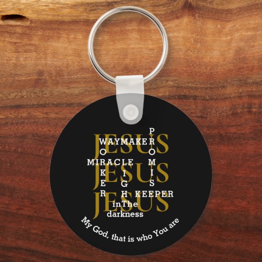Christlich Custom JESUS Waymaker Schlüsselanhänger (Vorderseite)