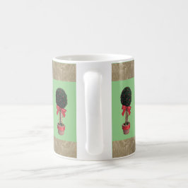 Christlich dekorierte Topiary Trees. Kaffeetasse