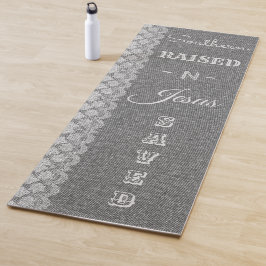Christlich Denim Lace Southern aufgewachsener Jesu Yogamatte