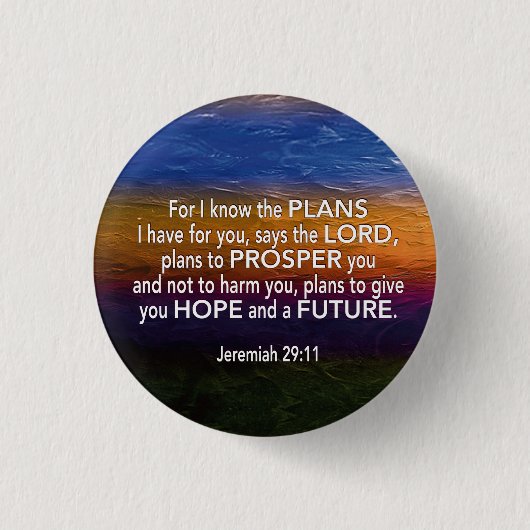 Christlich | DENN ICH KENNE DIE PLÄNE | Jeremiah 2 Button (Vorderseite)
