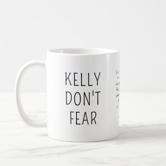 Christlich Don't Fear Isaiah 41:10 Modernes Schwar Kaffeetasse (Links)
