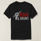 Christlich Drummer Savior Devo Drums Christianity T-Shirt (Design vorne)