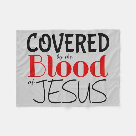 Christlich DURCH BLUT DES JESUS Fleece Blanket (Vorderseite (Horizontal))