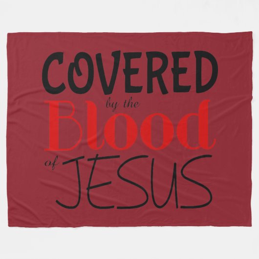 Christlich DURCH BLUT DES JESUS Fleece Blanket (Vorderseite (Horizontal))