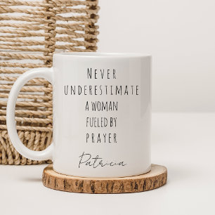 Christlich durch Gebet Individuelle Name Schwarz g Kaffeetasse