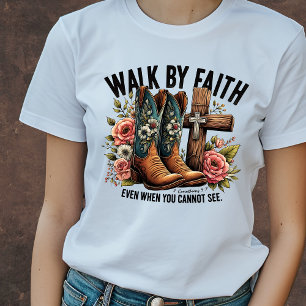 Christlich durch Glauben spazieren T-Shirt
