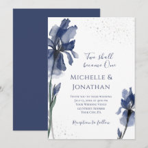 Christlich Dusty Blue Iris Einfache Blume Hochzeit