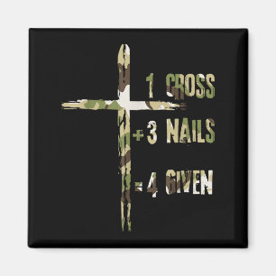 Christlich Ein Kreuz Plus Drei Nägel Gleich Vergeb Magnet