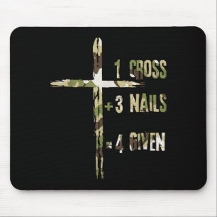 Christlich Ein Kreuz Plus Drei Nägel Gleich Vergeb Mousepad