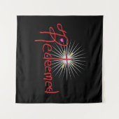 Christlich "eingelöst" mit Cross Black Wandteppich (Vorderseite (Horizontal))