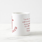 Christlich eingelöstes Rotes Kreuz und Textdesign Kaffeetasse (Mittel)