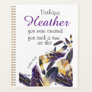 Christlich Feather Esther Bible Verse Faith 2021 Planer