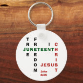 Christlich frei in Christ JUNETEENTH Schlüsselanhänger (Vorderseite)
