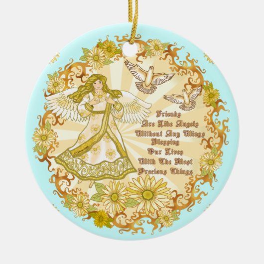 Christlich Friend Angel Keramik Ornament (Vorne)