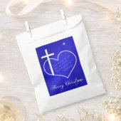 Christlich frohe Weihnachten blau Geschenktütchen (Ausgeschnitten)